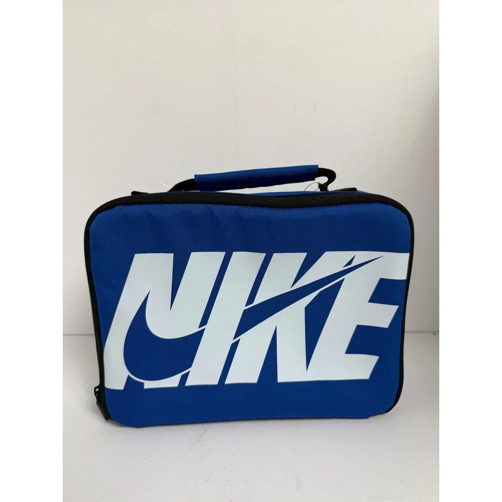 Nike Insulated Lunch Bag Unisex OS Blue Polyester Classic Logo School Travel 6L